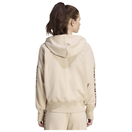 Adidas Γυναικεία ζακέτα Seasonal Essential Animal Print 3-Stripes Full-Zip Hooded Track Top